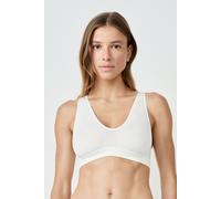 Soutien-gorge brassière côtelée - Louisa - XS - Ecru - Femme - Etam