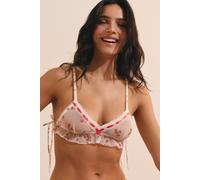 Soutien-gorge brassière en tulle à motifs - Arome - L - Blanc - Femme - Etam