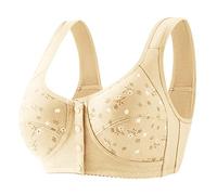 Soutien Gorge Brassiere Femme Soutien Gorge Personnes âGéEs, BrassièRe Fermeture Devant Daisy Beauté Dos Couverture ComplèTe Comfor Facile Fermer Boucle Corset Maman Grand-MèRe Cadeau