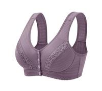 Soutien Gorge Brassière Push Up, Womens No Steel Ring Front Close Bra T Back Plus Size Soutien-Gorge sans Doublure sans Couture pour Buste