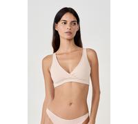 Soutien-gorge brassière réversible en coton biologique extensible - Coton 360 - L - Beige - Femme - Etam