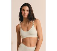 Soutien-gorge brassière sans coutures en coton biologique - Amande - L - Bleu - Femme - Etam