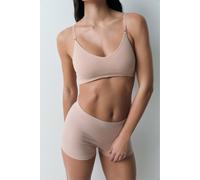 Soutien-gorge brassière sans coutures en coton biologique - Amande - M - Mais - Femme - Etam