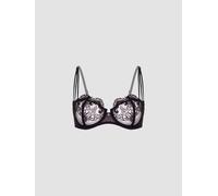 Soutien-gorge brodé fleurs noir