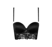 Soutien-gorge bustier balconnet prÃ©formÃ© femme Lisca Eminence Noir 90C