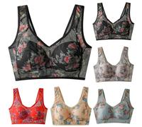 Soutien-Gorge Confort rafraîchissant en Dentelle de Soie glacée, Soutien-Gorge Confort en Soie glacée pour Femmes âgées, Soutien-Gorge en Soie glacée Soutien Gorge Anti Affaissement Lingerie