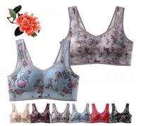 Soutien-Gorge Confort rafraîchissant en Soie glacée, Soutien-Gorge correcteur de Posture pour Personnes âgées, Soutien-Gorge Bralette Push-up Confortable sans Armatures (B+G,4XL)