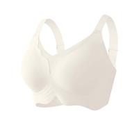Soutien-gorge confortable de grande taille pour un usage quotidien, activités de plein air plus. Conçu pour le maintien, avec quatre crochets, beige, 3XL