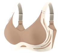 Soutien-gorge confortable grande taille confortable à couverture complète soutien-gorge pour femme grande taille crochet avant, kaki, M