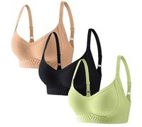 Soutien-gorge confortable pour femme avec décolleté en V profond sans gelée, poitrine fine et grande taille, soutien-gorge confortable pour femme, vert clair, XXL