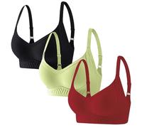 Soutien-gorge confortable pour femme avec décolleté en V profond sans gelée, poitrine fine et grande taille, soutien-gorge confortable pour femme, rose, 3XL