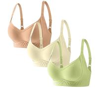 Soutien-gorge confortable pour femme avec décolleté en V profond sans gelée, poitrine fine et grande taille, soutien-gorge confortable pour femme, jaune, L
