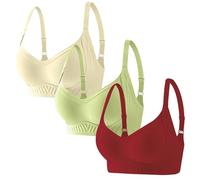 Soutien-gorge confortable pour femme avec décolleté en V profond sans gelée, poitrine fine et grande taille, soutien-gorge confortable pour femme, blanc, 3XL