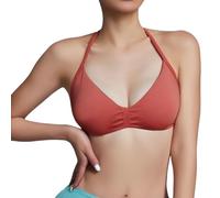 Soutien-gorge confortable pour femme - Soutien-gorge d'influence - Soutien-gorge de sport pour femme - Dos nu - Rembourré - Soutien-gorge à bretelles pour entraînement, gym, yoga - Avec bonnets