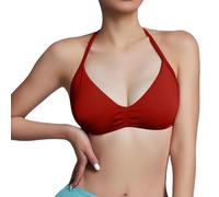 Soutien-gorge confortable pour femme - Soutien-gorge d'influence - Soutien-gorge de sport pour femme - Dos nu - Rembourré - Soutien-gorge à bretelles pour entraînement, gym, yoga - Avec bonnets