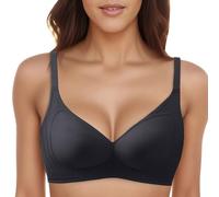 Soutien-gorge confortable pour tous les jours - Support souple - Trois lettres - Tendance - Bonnet fixe - Sans anneau en acier - Soutien-gorge arrière en forme de U pour un usage quotidien, Noir , L