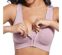 Soutien-gorge confortable pour tout le monde avec fermeture à l'avant pour un style polyvalent, parfait pour toutes les saisons et la vie quotidienne, lilas, XL