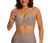 Soutien-gorge d'allaitement 2026, sans couture, pour le sommeil post-partum, avec bandes de gelée pour un soutien de levage, soutien-gorge d'allaitement confortable, beige, gris, M