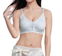 Soutien-Gorge d'allaitement Confortable sans Armatures à Fermeture Avant pour Un Maintien Optimal et Une couvrance latérale adaptée aux Mamans (Blue, M) #38