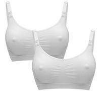 Soutien-gorge d'allaitement KEEP COOL - Lot de 2 - Blanc - Taille M - Confortable et Respirant - Sans Armature - Maintien Doux pour Maman Allaitante Blanc