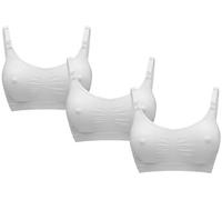 Soutien-gorge d'allaitement KEEP COOL - Lot de 3 - Blanc - Taille M - Confortable et Respirant - Sans Armature - Maintien Doux pour Maman Allaitante