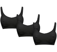 Soutien-gorge d'allaitement KEEP COOL - Lot de 3 - Noir - Taille M - Confortable et Respirant - Sans Armature - Maintien Doux pour Maman Allaitante