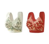 Soutien-gorge de compression grande taille gros seins montrant un soutien-gorge de petite taille mince sans armatures Soutien-gorge de compression en dentelle soutien-gorge 2PC pour femme, RD1., 5XL