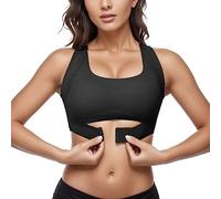 Soutien-gorge de compression pour femme à haut maintien pour un usage quotidien des femmes offre un soutien dorsal Ma commande, Noir , XXL