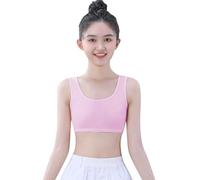 Soutien-gorge de développement pour filles, soutien-gorge d'entraînement sans bretelles, sous-vêtements de puberté pour adolescentes, soutien-gorge confortable sans fil avec soutien doux, respirant et