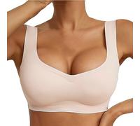 Soutien-gorge de maternité court pour femme - Soutien-gorge de sport collant - Sous-vêtements pour femme et fille - Coton - Grande taille - Sous-vêtements pour femme, Rose, XXL