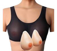 Soutien-gorge de poche spécial pour la forme du sein en silicone Faux Seins sans soutiens-gorge en sous-vêtements pour la transsexuelle Transsexuel Mastectomie Prothèse du sein,Acup~S~500gbreast