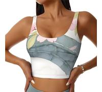Soutien-Gorge de Sport à Bretelles imprimé Pont pour Femme, Maintien en U, Camisole de Sport Amusante pour Femme