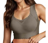Soutien-Gorge de Sport : Conception ajustée et propriétés de séchage Rapide,Disponible en Plusieurs Couleurs et Tailles. Adapté aux activités de Haute intensité et à l'athlétisme.(Khaki,M)