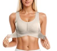 Soutien-gorge de sport de yoga réglable avec fermeture avant pour femme, soutien dorsal correcteur de posture, sans repassage, coupe confortable pour la vie quotidienne, parfait pour les t-shirts