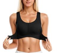 Soutien-gorge de sport de yoga réglable avec fermeture avant pour femme, soutien dorsal correcteur de posture, sans repassage, coupe confortable pour la vie quotidienne, parfait pour les t-shirts