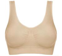 Soutien-gorge de sport double couche pour femme, design sans couture avec dos ouvert, idéal pour un style de vie actif (couleur peau XL)