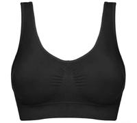 Soutien-gorge de sport double couche pour femme, sans couture, dos ouvert, idéal pour un style de vie actif (taille L, noir)