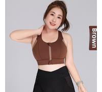 Soutien-Gorge De Sport En Zigzag Vfu De Grande Taille Pour Maîtriser L'appétit Et Afficher Une Silhouette Mince. Couleur Café, Taille S