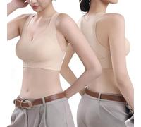 Soutien Gorge de Sport Femme Dos Nageur avec Fermeture Avant Brassière Sport Rembourrée à Maintien Élevé