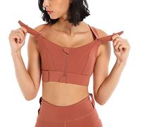 Soutien-Gorge de Sport Femme Maintien Fort Rembourré Course Push Up sans Armature Dos croisé Top Yoga Dos croisé Entraînement Confortable sans Couture Poitrine généreuse Bustier Crop Top