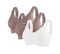 Soutien-Gorge de Sport Minimaliste : Conception esthétique épurée,Disponible en Plusieurs Couleurs et Tailles. Le Choix préféré des minimalistes Modernes,adapté à Un Usage Quotidien.(Beige,XL)