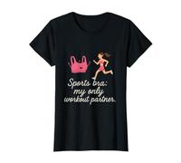Soutien-gorge de sport My Only Workout Partner Running Humour T-Shirt
