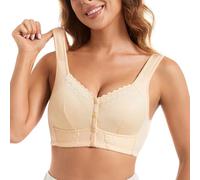 Soutien-Gorge de Sport Post-opératoire Brassière Femme Soutien Gorge Dentelle Ouverture Devant Lingerie avec Coussinets Amovibles Push Up Courir Vest Soutien-Gorge Grande Taille