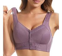 Soutien-Gorge de Sport Post-opératoire Brassière Femme Soutien Gorge Dentelle Ouverture Devant Lingerie avec Coussinets Amovibles Push Up Courir Vest Soutien-Gorge Grande Taille