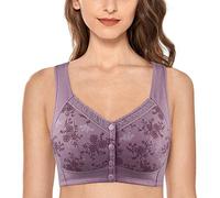 Soutien-Gorge de Sport Post-opératoire Brassière Femme Soutien Gorge Dentelle Ouverture Devant Lingerie avec Coussinets Amovibles Push Up Courir Vest Soutien-Gorge Grande Taille