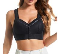 Soutien-Gorge de Sport Post-opératoire Brassière Femme Soutien Gorge Dentelle Ouverture Devant Lingerie avec Coussinets Amovibles Push Up Courir Vest Soutien-Gorge Grande Taille