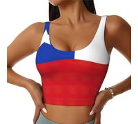 Soutien-gorge de sport pour femme avec motif drapeau du Chili - Compression - Évacuation de l'humidité - Haut impact, noir, Taille XL