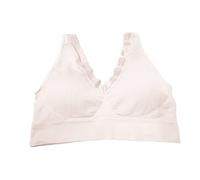 Soutien-gorge de sport pour femme - Haut court pour femme - Boucle latérale avant - Bord en dentelle sans mouvement - Réglage des fronces - Grand soutien-gorge pour le yoga et le sommeil - Pour