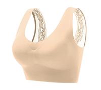 Soutien-gorge de sport pour femme - Haut court pour la gym, la course à pied, la beauté du dos - Dentelle sans traces - Latex - Petite poitrine enveloppée sur le côté - Soutien-gorge de sport