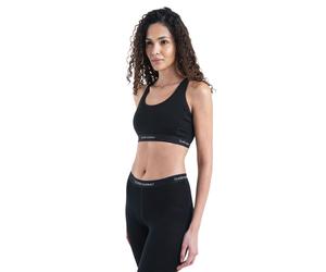 Soutien-gorge de sport pour femme Icebreaker Merino Blend 125 Zoneknit Racerback Bra noir L